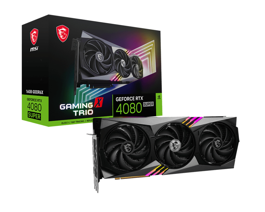 MSI GEFORCE RTX4080 SUPER 16G GAMING X TRIO 16GB GDDR6X 256BIT1XHDMI 3XDP EKRAN KARTI